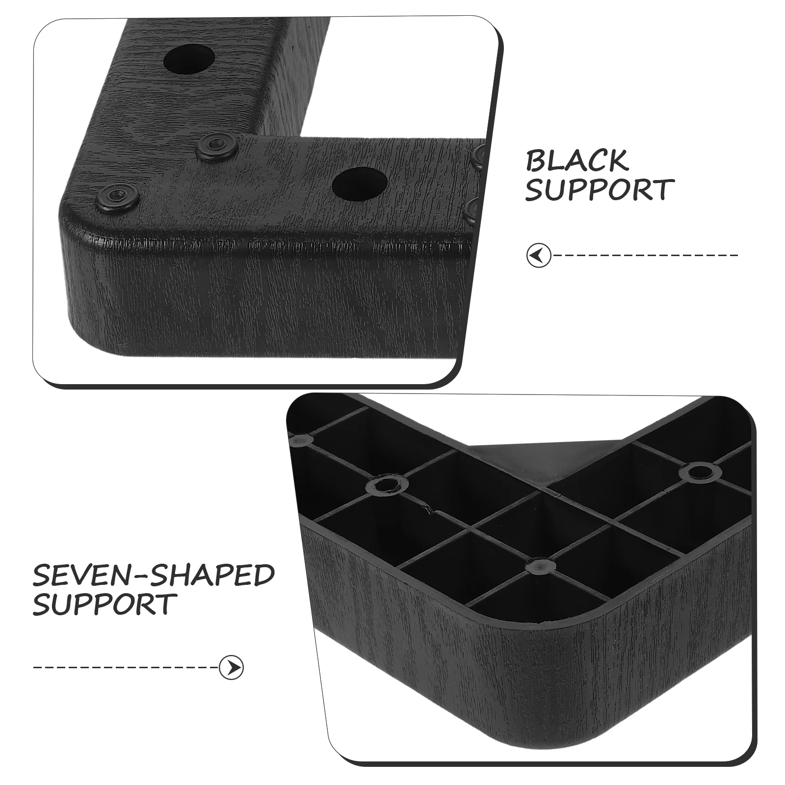

4pcs Plastic Support Feet Furniture Legs for Beds Sofas Couches Riser Storage Floor Protector Heavy Duty Replacement