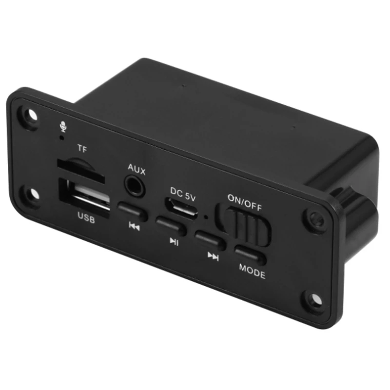 

Excellent-2X3W Amplifier DC 5V MP3 WMA Wireless Bluetooth 5.0 Decoder Board Audio Module USB FM TF Record Radio AUX Input For Ca