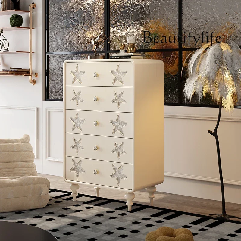 

Retro solid wood cream style living room bedroom foyer locker designer fashion simple home