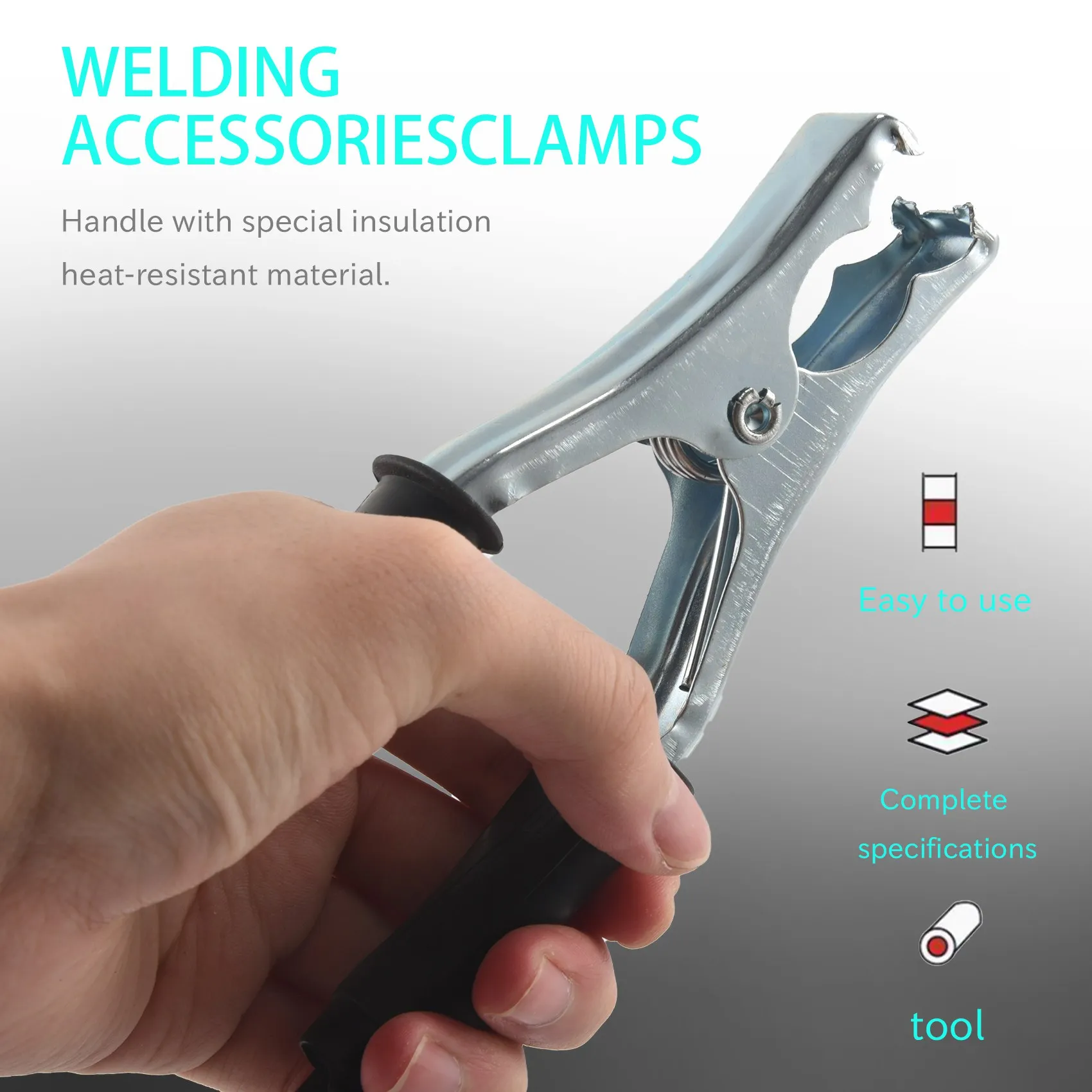 

Профессиональный набор зажимов для зажимов для заземления 300А для сварочного аппарата Mig Tig ARC, кабель 1,5 м, вилка 10-25, прочный, хит продаж