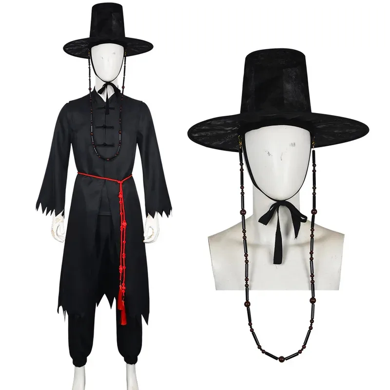 

Anime KPop Demon Hunters Saja Boys Baby Jinu Abby Romantic Mystery Cosplay Costume Hat Belt Props Men Halloween Performance Suit