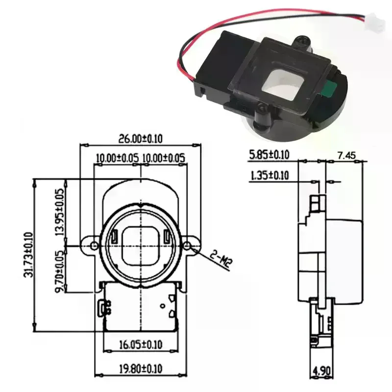 M14 Direct Interface All Metal IR-CUT Dual Filter Day Night D14 Switcher 20MM Hole Distance Height 13.3MM