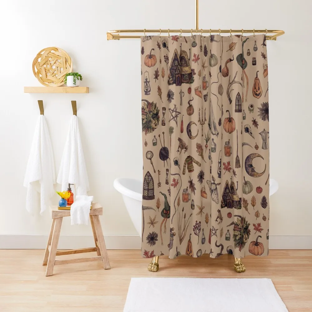

Rustic Brown Cozy Crone Shower Curtain Luxury Bathroom Shower Set For Bathroom For Shower Waterproof Curtain