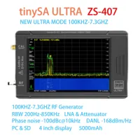 Zeenko TinySA ULTRA Plus  ZS-405/406/407 Handheld Tiny Spectrum Analyzer TinySA 3.95 Inch Touch Screen Build in Battery