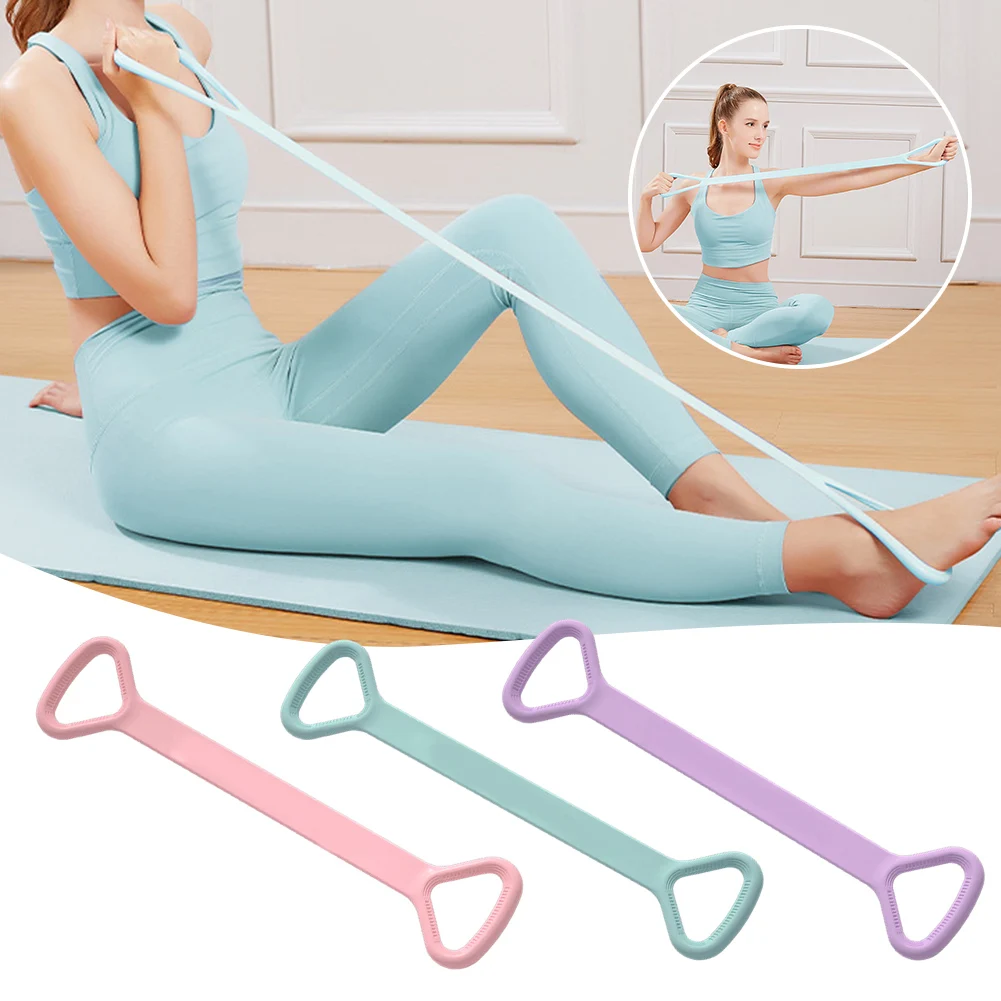 

8-Word Fitness Training Elastic Band Portable Stretching Tension Device For Physical Therapy