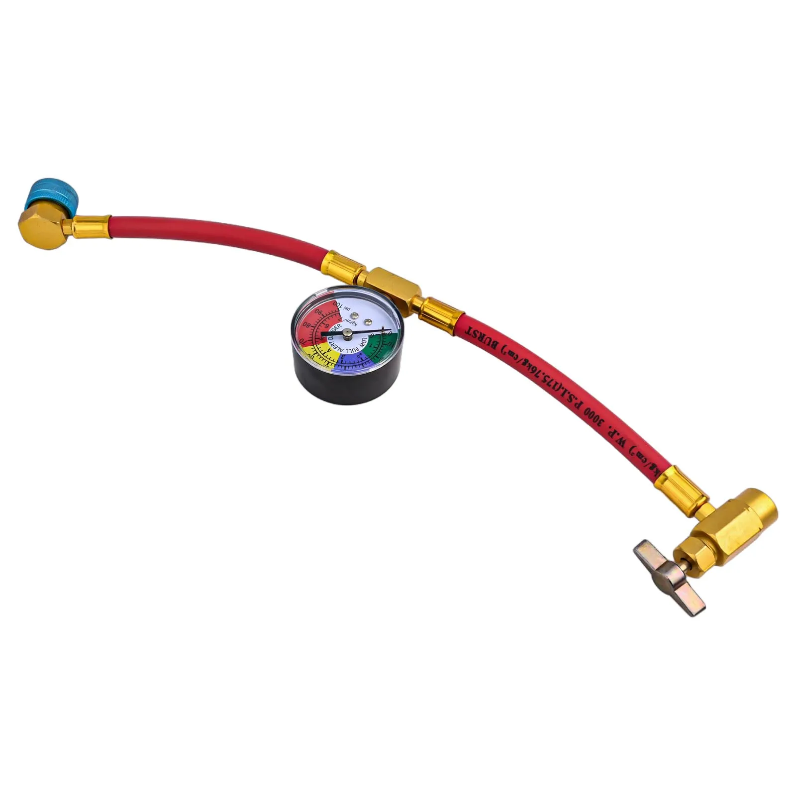 1515 Cm Pipe Length Car Recharge Charging Pipe Automotive AC Recharge Brass And Rubber Material Efficient And Accurate Charging