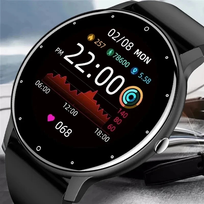 

New Men Smart Watch Full Touch Screen Sports Fitness Tracker IP68 Waterproof Bluetooth 1.28” HD Men Smartwatch For Huawei Xiaomi