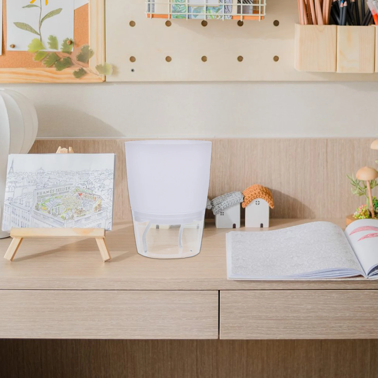 

Self Watering Planter Pot With Cotton Rope Durable Plastic Flower Pot For Indoor Outdoor Use Garden Container Succulent Planters