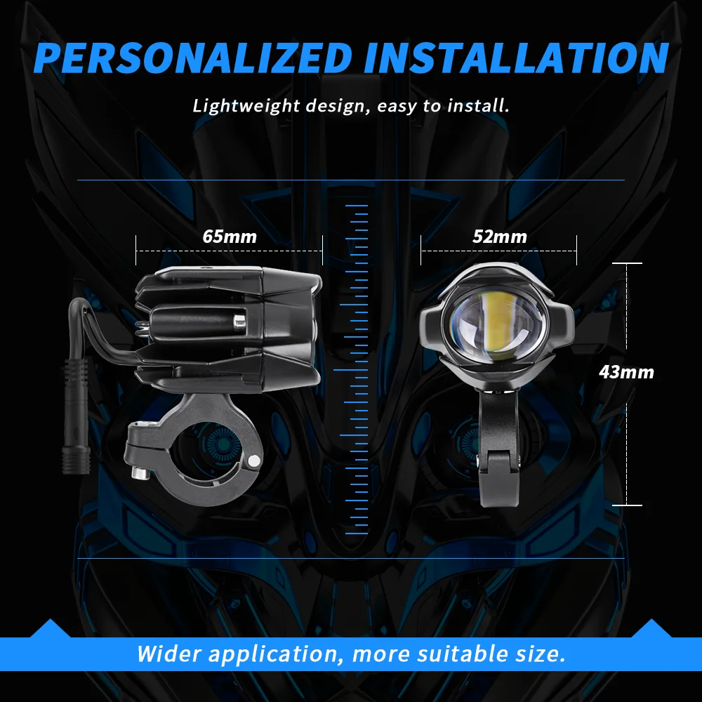 Motorcycle Headlight LED Auxiliary Fog Light 6000K Moto Driving Car Fog Spot Head Light Lamp for for BMW R 1200 GS Adventure LC