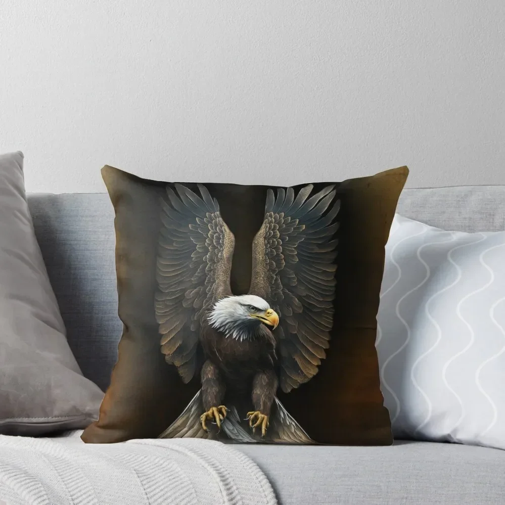 RUSTY EAGLE Throw Pillow Embroidered Cushion Cover Pillow Cases Decorative Anime luxury throw pillow covers