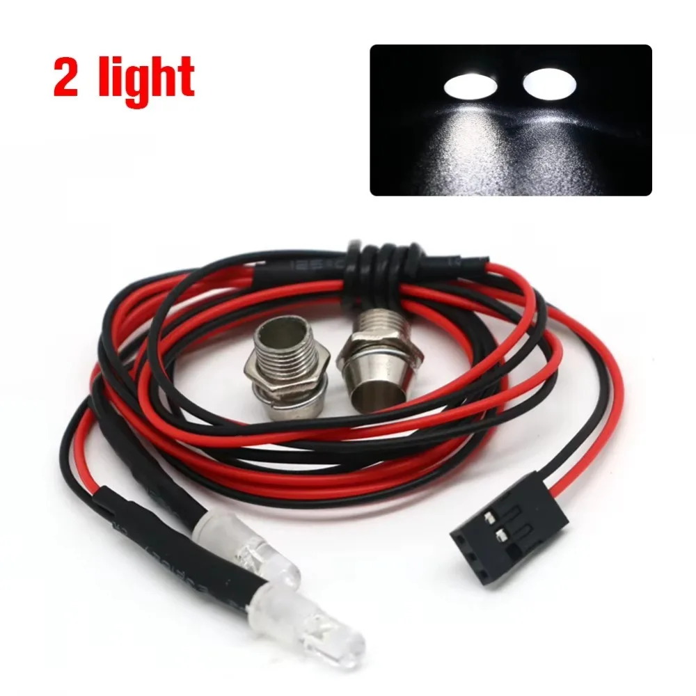 2 / 4 / 6 / 8 Lights RC LED Light 70cm Lenght Red White Lights Night Headlamps 3/5mm Model Car Headlights