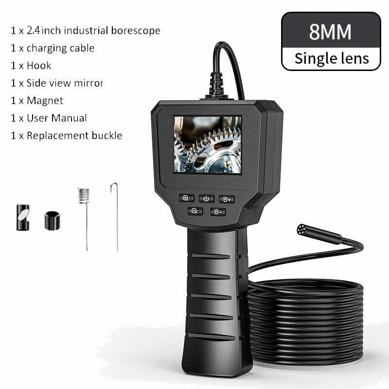 

2.4 IPS Screen, Industrial Endoscope, IP67 Waterproof LED Camera HD1080P Pipe, Sewer Car Inspection, Endoscope,