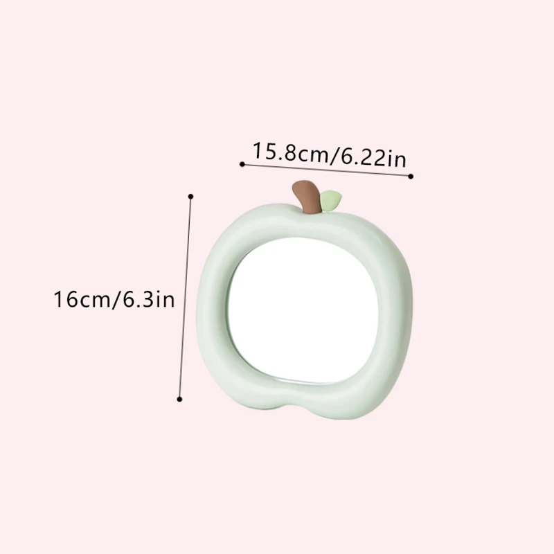 Ins Dekorative Spiegel Apfel Form Make-Up Spiegel Desktop Kosmetik Spiegel Für Schlafzimmer Schlafsaal Schreibtisch Zubehör Wohnkultur