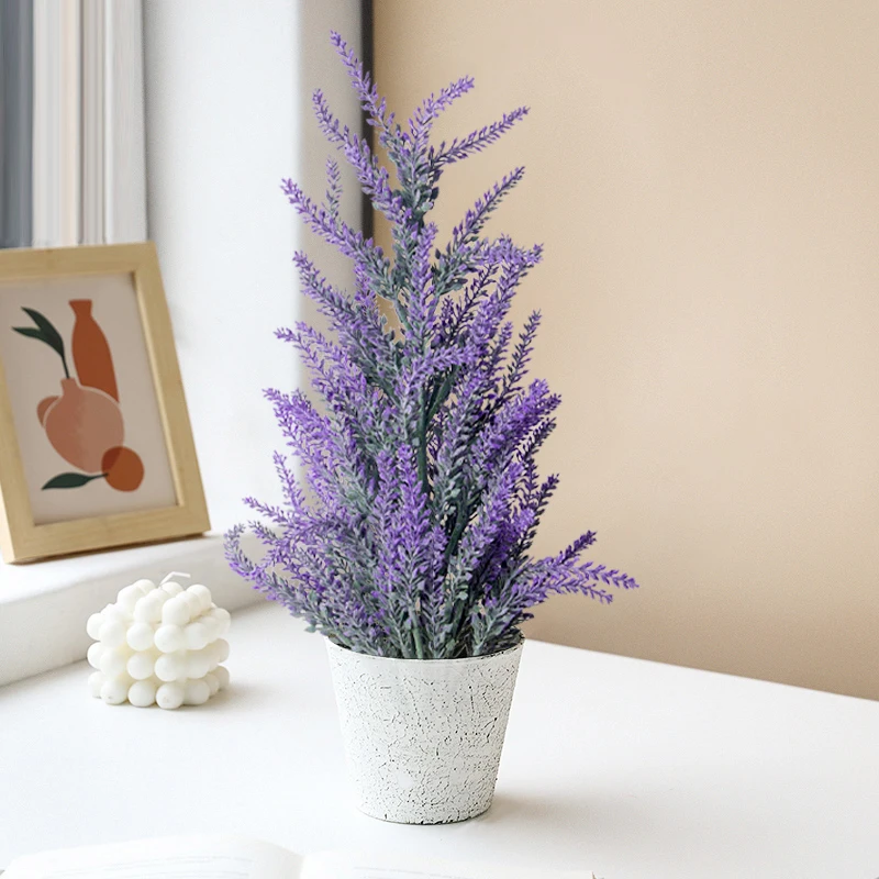 45cm Artificial Lavender Plants Fake Flowers Bouquet Flockin