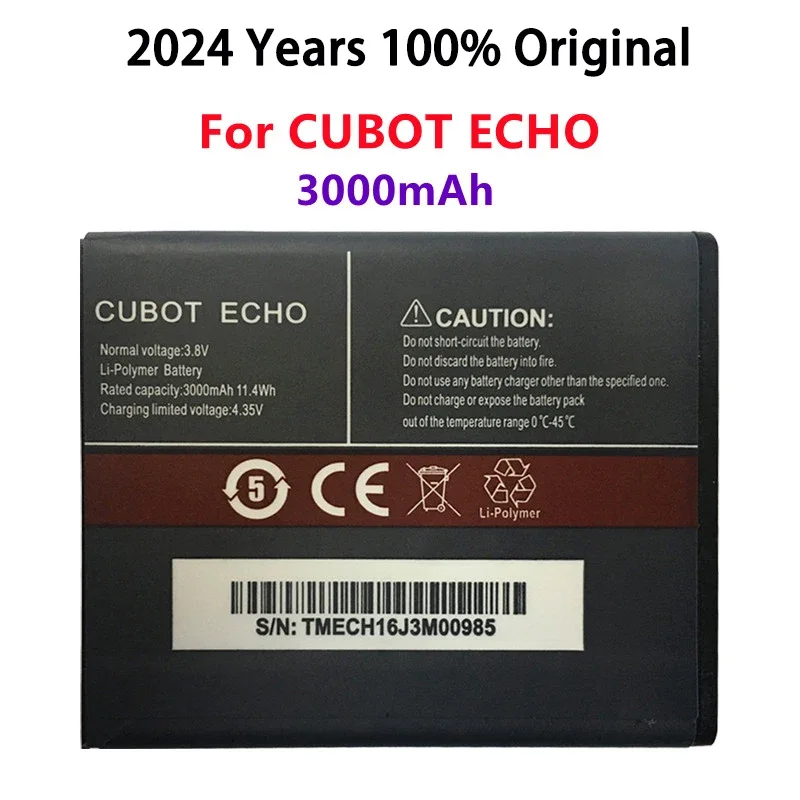 

2024 Years 100% Original CUBOT ECHO Battery 3000mAh Replacement backup battery For CUBOT ECHO Cell Phone Batteries Fast Shipping