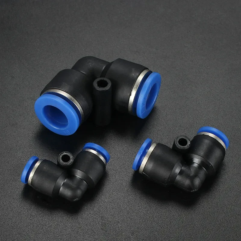 Pneumatic Quick Plug Connector Right Angle 90 Degrees.Plastic Elbow Connector PV-4 PV-6 PV-8 PV-10 PV-12