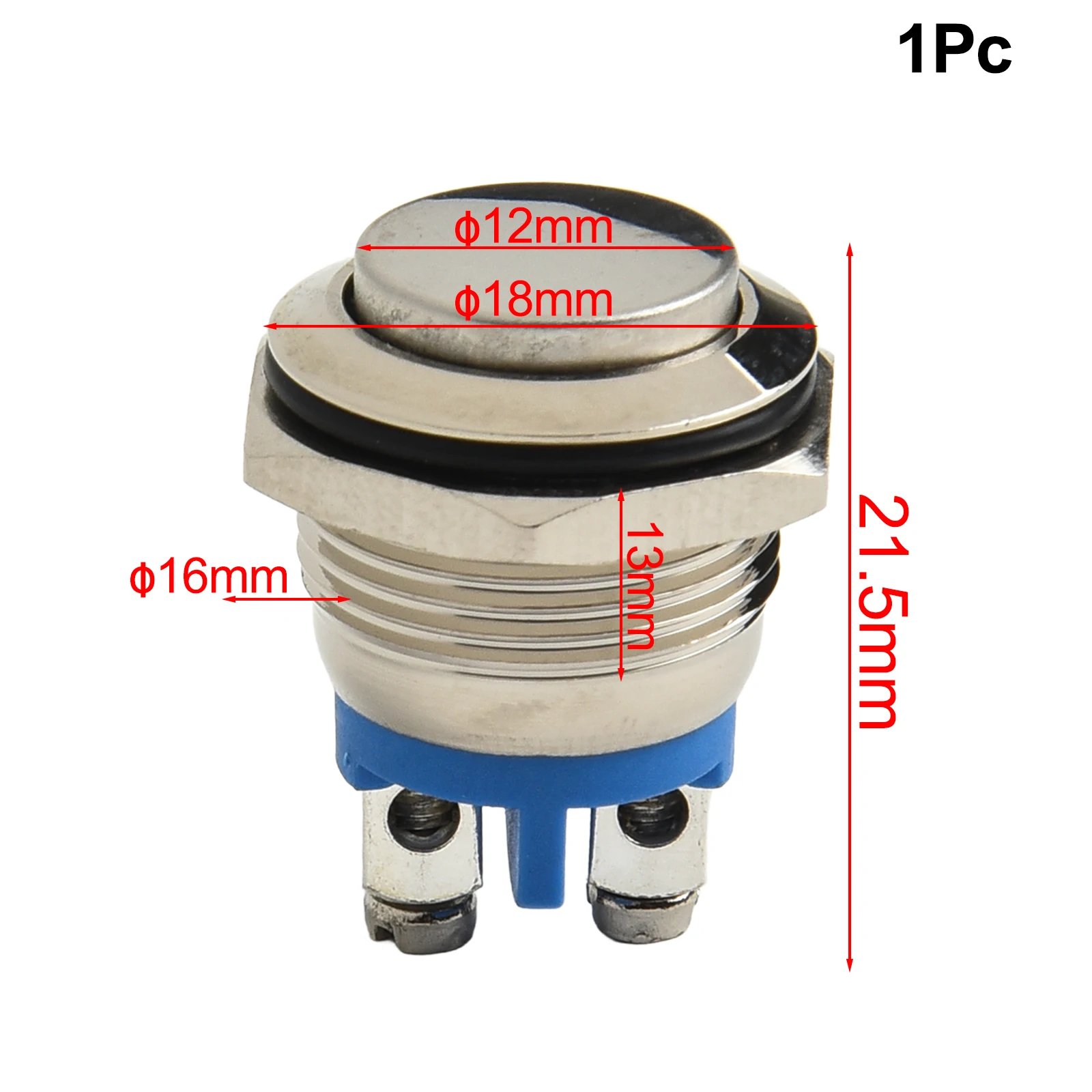 for durable And Practical Switch Push Button 3-220V Waterproof 1 A 1 Pcs 16mm Installation Size 18mm Head Diameter