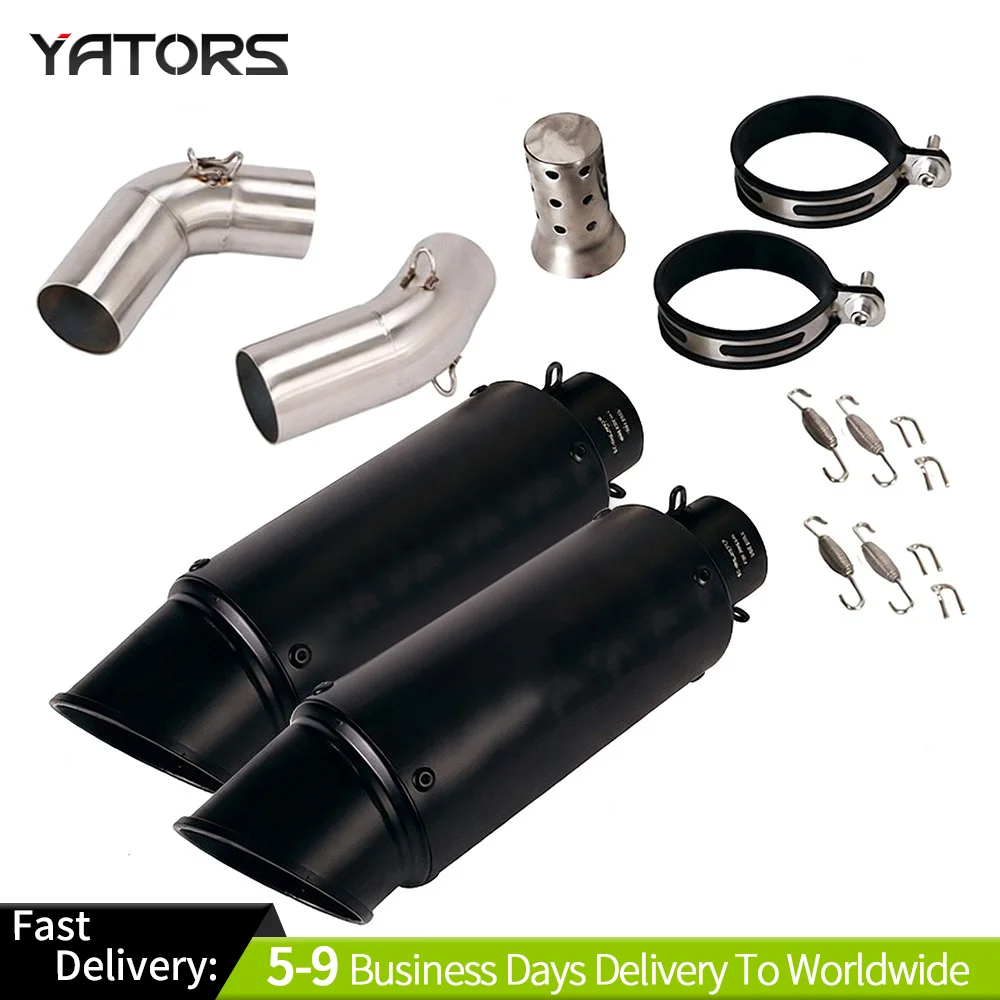 

Slip on for Ducati Monster 796 696 695 795 1100 Exhaust Mid Pipe Muffler System Exhaust Systems Exhausts Pipes
