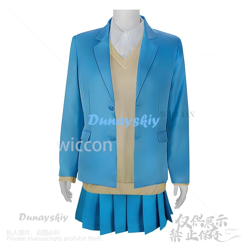 2024 Nuovo Anime Scatola Blu Cosplay Chinatsu Kano Costume Parrucca JK Uniforme Scolastica Vestito Festa di Halloween Per Le Donne Ragazze Gioco di Ruolo