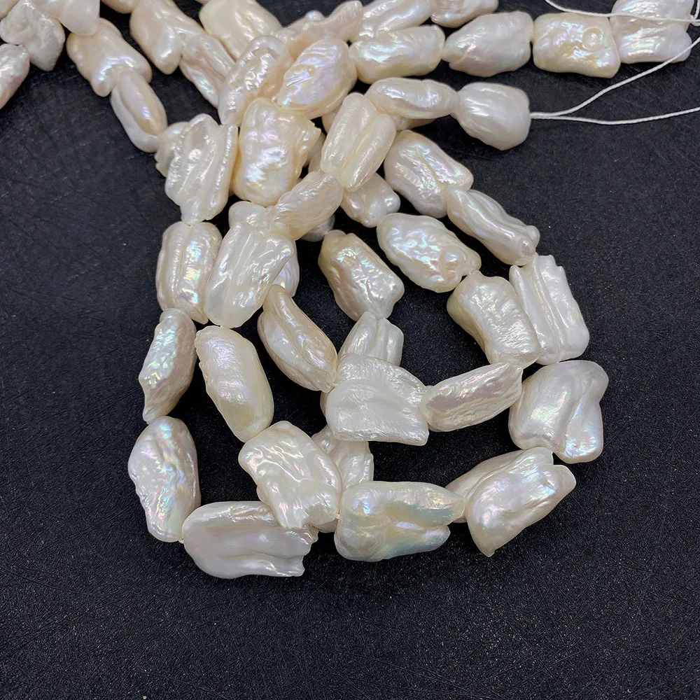 100% Natural Freshwater Pearls Pipa Beads High Quality Baroque Pearls White Shaped Beads DIY Fashion Jewelry Necklace Bracelet