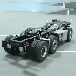 RC 1/14 Tamiya 770S Head Shell Full Metal 6X4 Metal Chassis Upgrade with Middle Axle Lifting Wheel and Axle Reduction