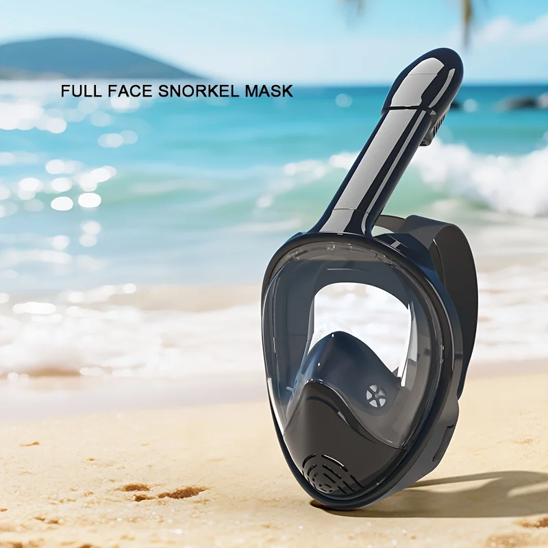 Mascarilla de buceo integral unisex, equipo de snorkel con soporte para cámara, vista panorámica de 180 grados