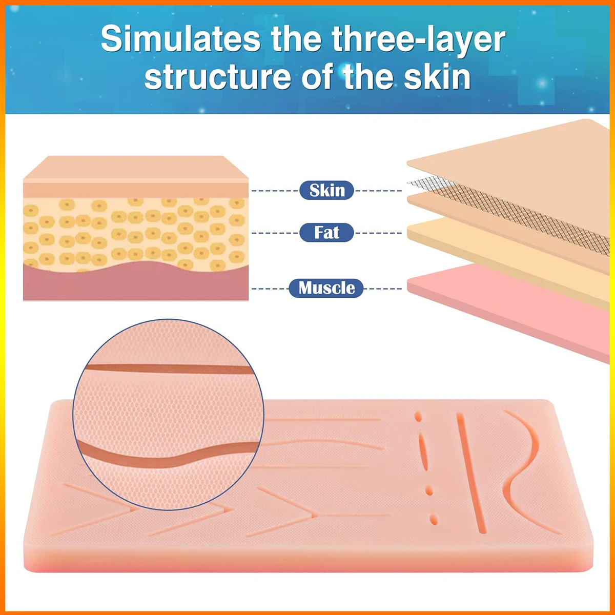 Intradermal Injection Training Pad for Nurse Injection Training Pad for Medical Student Artificial Skin-Like Practice Pad model