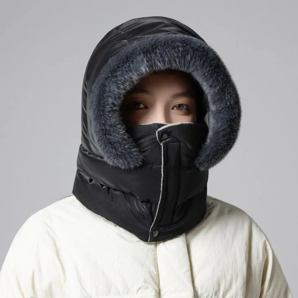 

Fashion Keep Warm 3-in-1 Winter Cycling Hat Cold Resistant Windproof Warm Scarf Face Mask Velvet Thickened Lei Feng Hat Men