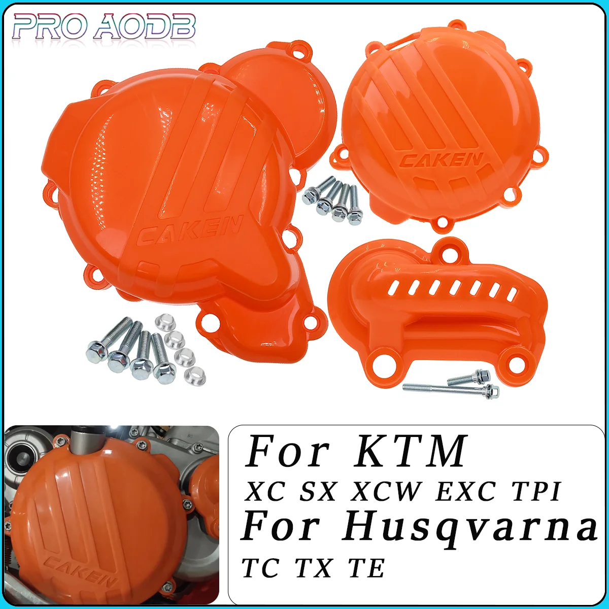 

Motorcycle Clutch Cover Magneto Engine Water Pump Guard Set For KTM Husqvarna 250 300 XC SX EXC XCW TPI TX TC TE 2019-2023 MOTO