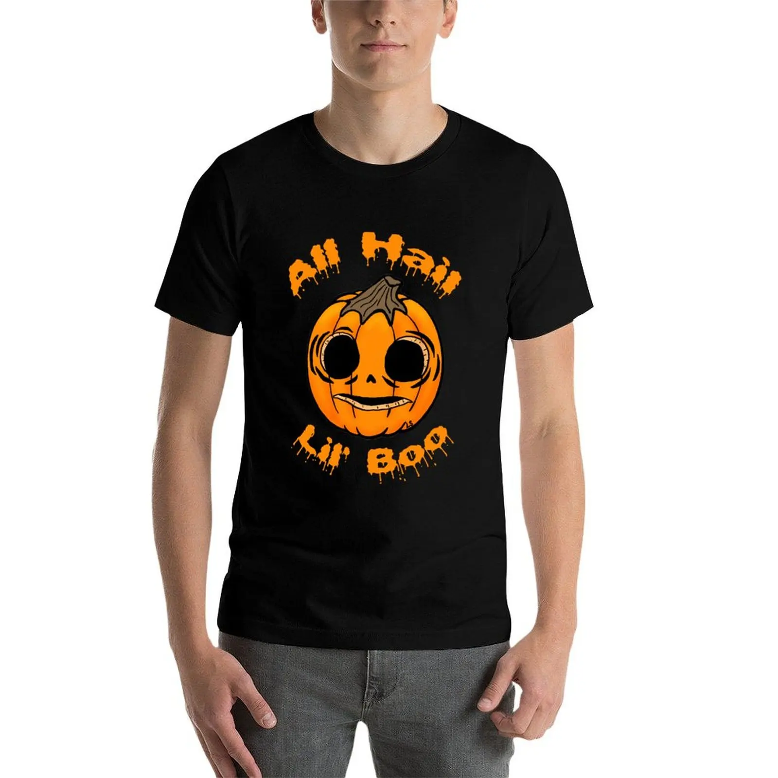 

All Hail our Pumpkin Overlord T-Shirt anime tshirt t shirt for man 100 percent cotton T-Shirt