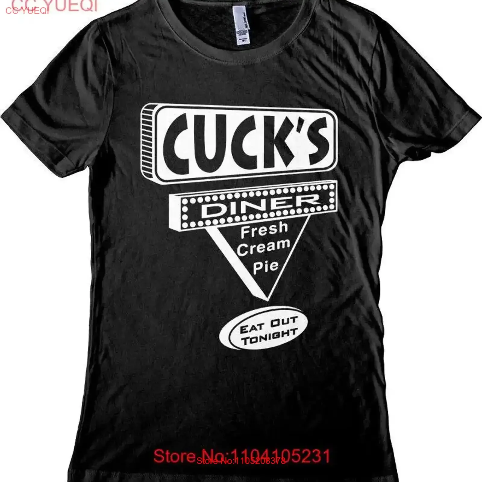 Cuckold Women's T shirt Cuck's Diner Cuckolding Femdom vintage Washed homme Top For Everyday Wear Stretched Stylish Breathable