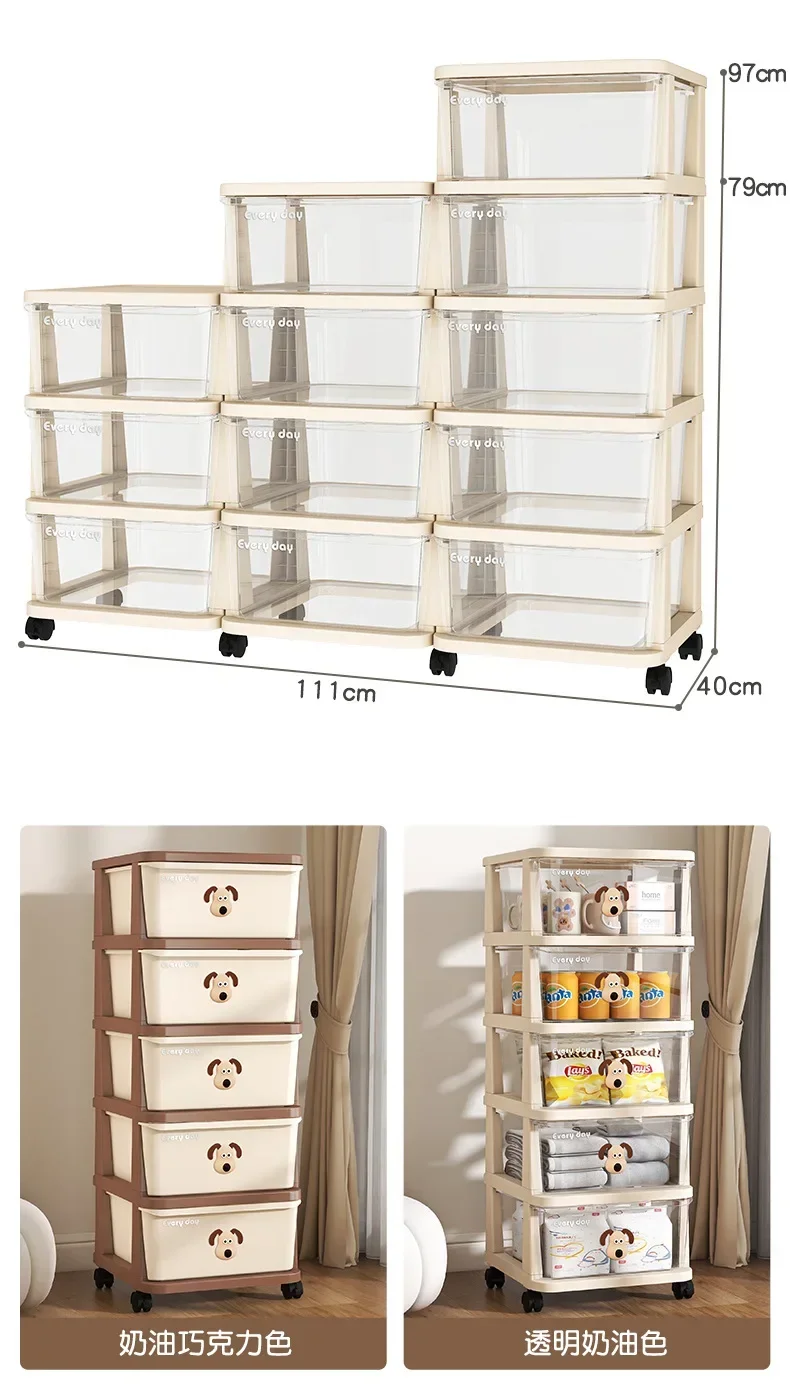 

Formwell upgrade Plastic Storage Drawers, Rolling Storage Cart, Rolling Cabinet for Home, Drawers Organizer, puppy decoration
