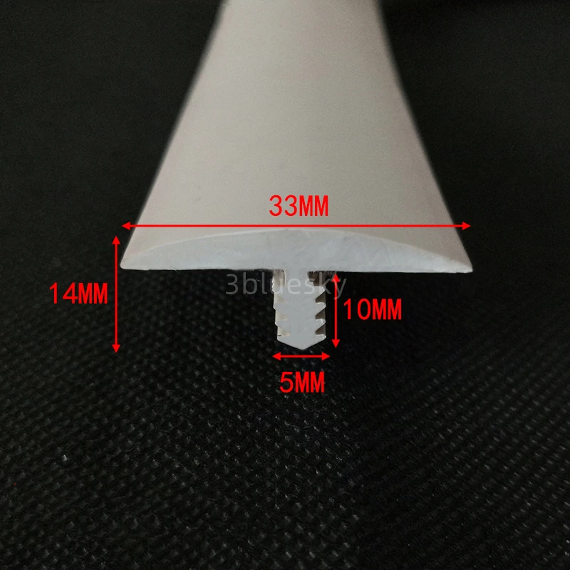 

Rubber T Strip Glass Metal Wood Panel Edge Encloser Shield Car Cable Cover Solar Photovoltaic Panels Sealing Strips 33x14mm Grey