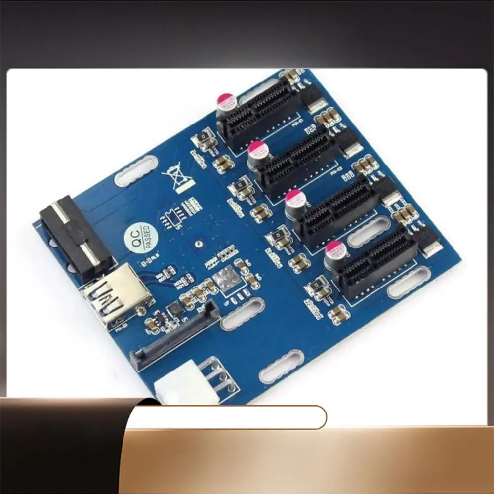 Add In Card PCI-E 1 To 4 PCI Express Riser Card Mini ITX To External 4 PCI-E Slot Adapter Pcie Port Multiplier Card-N35R