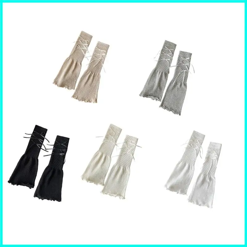 

Fashionable Bows Detail Socks Lightweight Cotton For Daily Wear