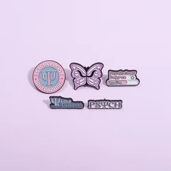Psychology Degree Design Enamel Pins Psychological Logo Creative Brooches Lapel Badge Fashion Collar Pin for Backpack Clothes