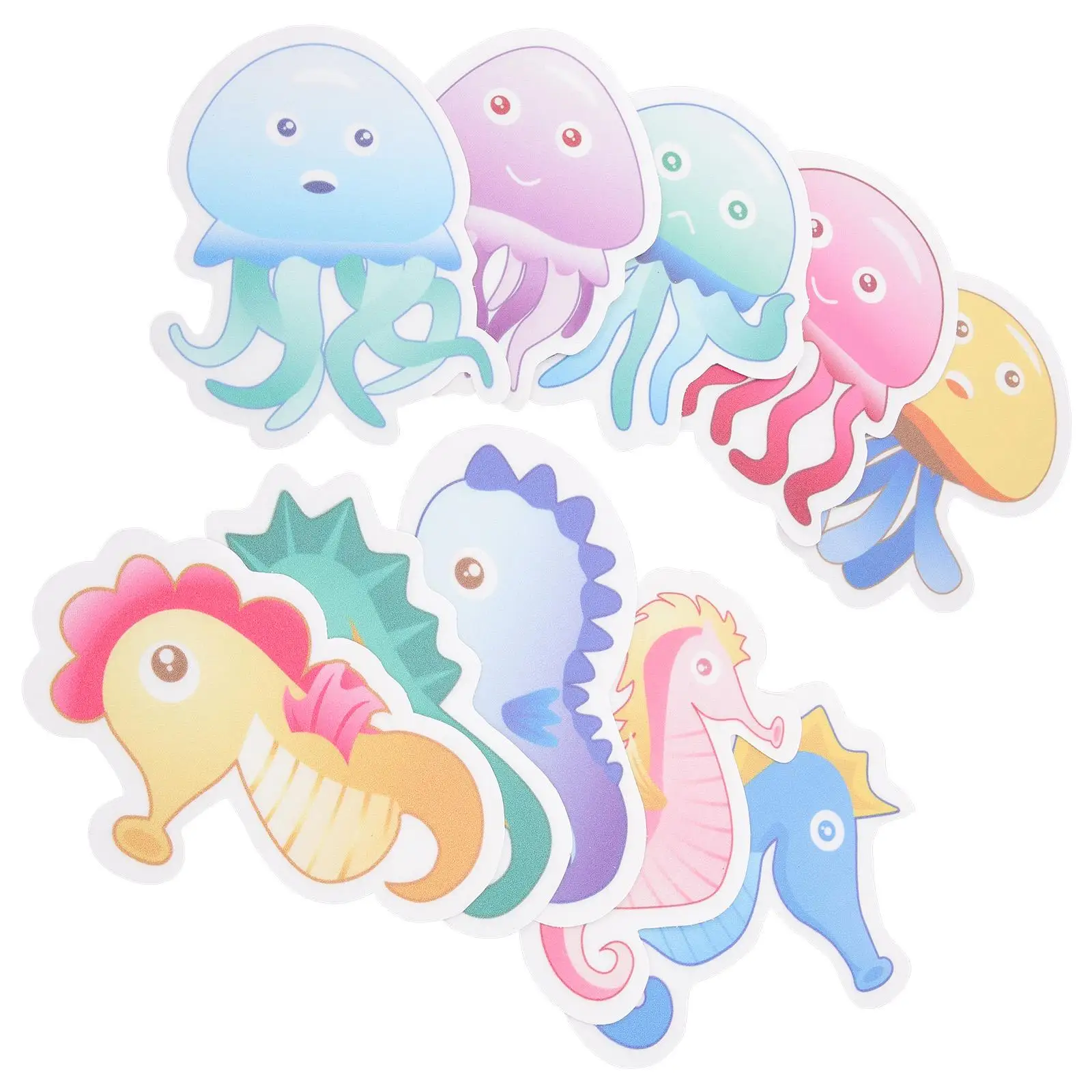 

10Pcs Cartoon Bathtub Stickers Kids Non Slip Shower Decals Toddler Bathroom Decor Marine Animal PVC Easy Paste Floor