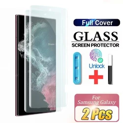Full coverage protector UV Tempered Glass For Samsung Galaxy S23 S22 S21 ultra Screen Protector For Samsung S8 10 20 21 Plus