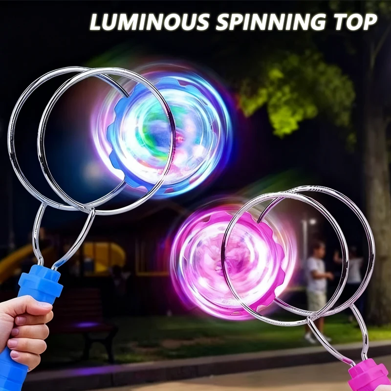 

Magnetic Spinning Top with Colorful LED Lights - Auto Glows When Spinning Outdoor/Indoor Toy Party Favors Gifts for Children
