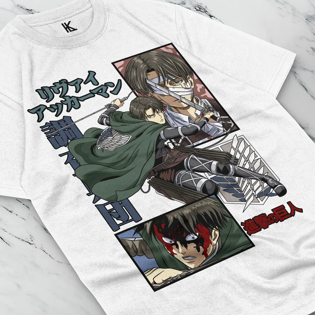 Levi Ackerman T-shirt Shingeki No Kyojin AOT Anime