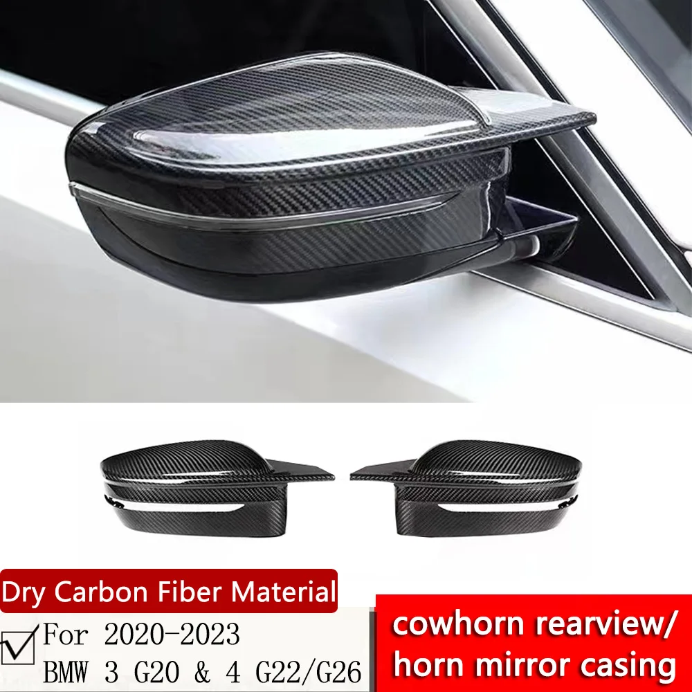 

For BMW3 G20 4series G22 retrofitting M3 cowhorn rearview mirror housing dry carbon fiber material second generation