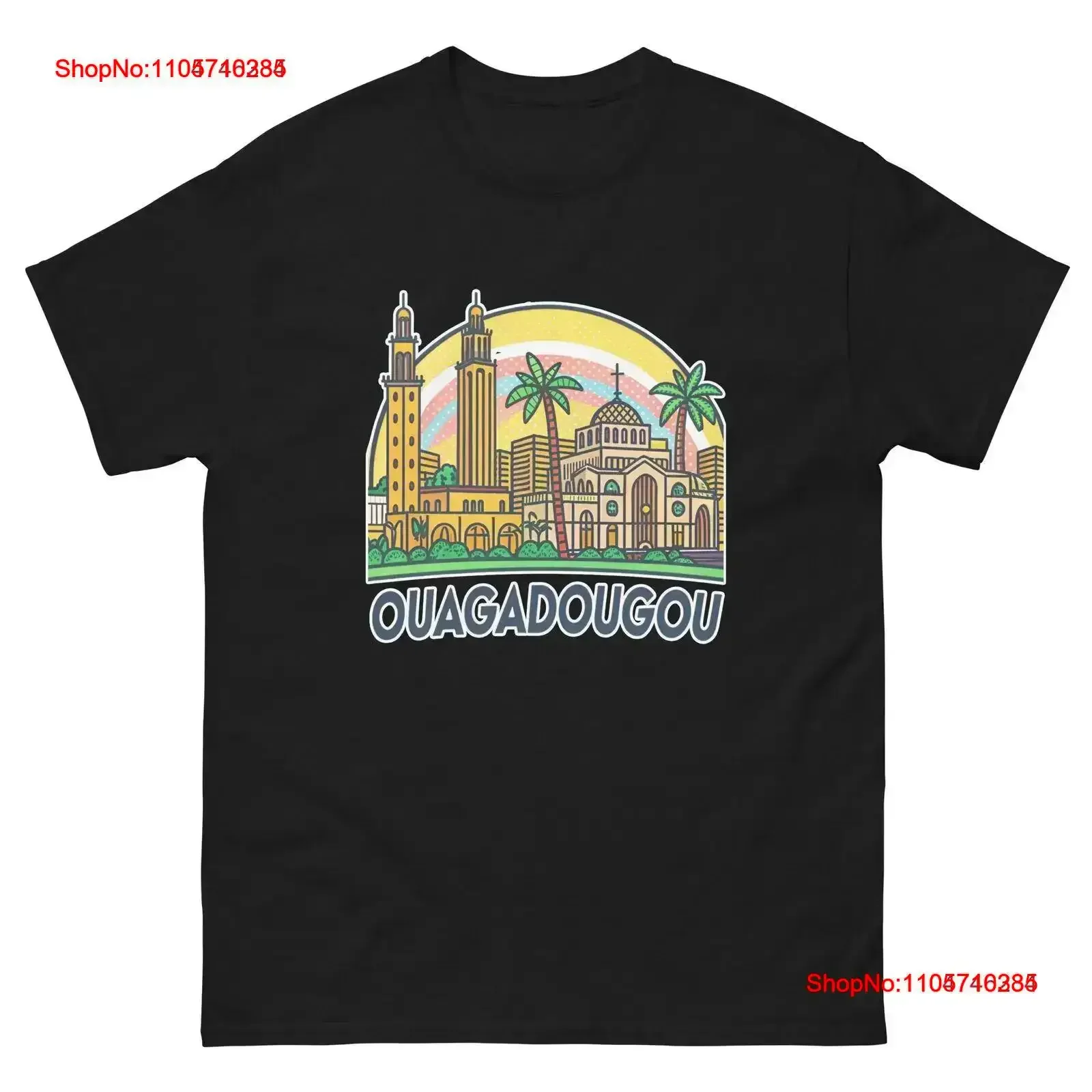 Ouagadougou World Travel Urban Area City T Shirt vintage Washed Comfortable Soft streetwear graphic fashion Versatile Slightly