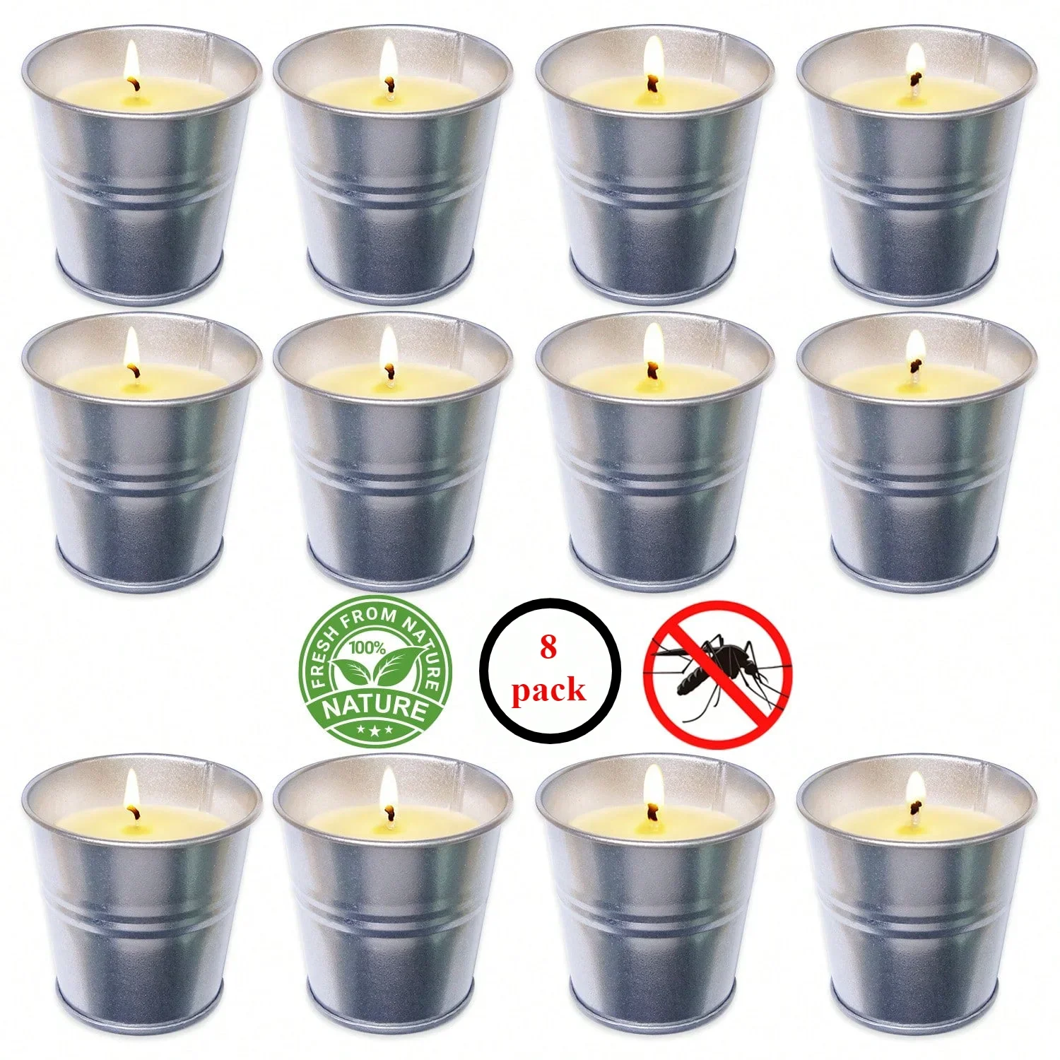 1pc Efficient Mosquito Repelling Soy Wax Candle Infused with Lemongrass Essential Oil, Ideal for Indoor and Outdoor, Summer