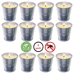 1pc Efficient Mosquito Repelling Soy Wax Candle Infused with Lemongrass Essential Oil, Ideal for Indoor and Outdoor, Summer
