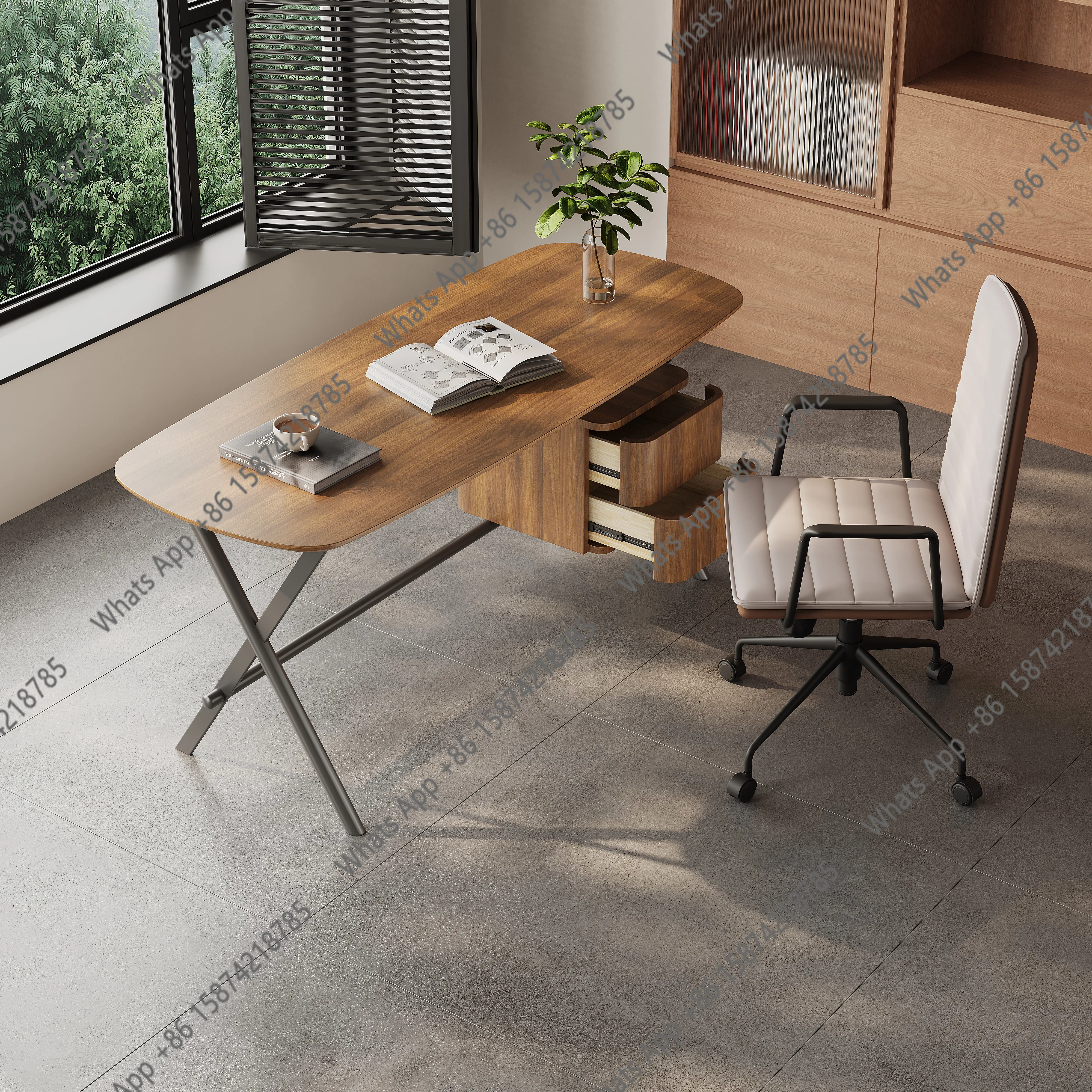 

Desk Home Study Modern Simple Italian Light Luxury High Sense Art Computer Desk Designer