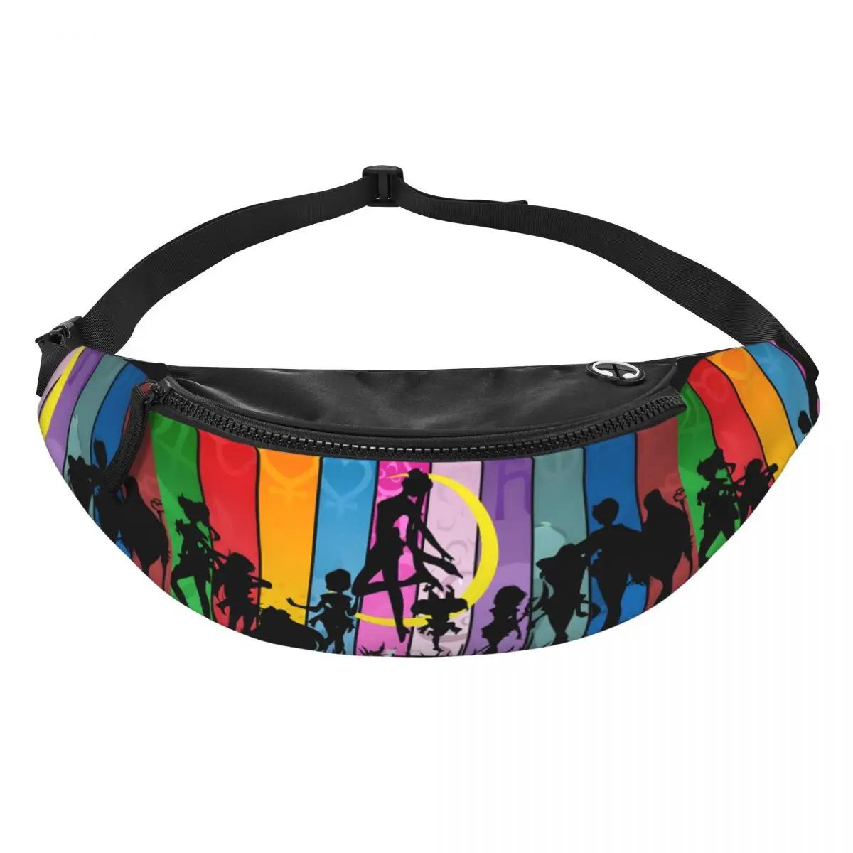 

Поясная сумка-бананка Custom Anime S-Sailors M-Moons для мужчин и женщин, сумка через плечо в стиле комиксов для походов, для телефона и денег