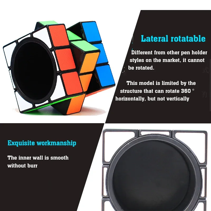 3x3 Stifthalter Zauberwürfel Fall Sparschwein 3x3x3 Geschwindigkeit Cubo Twist Puzzle Büro Dekoration Geschenke Spielzeug für Kinder Erwachsene