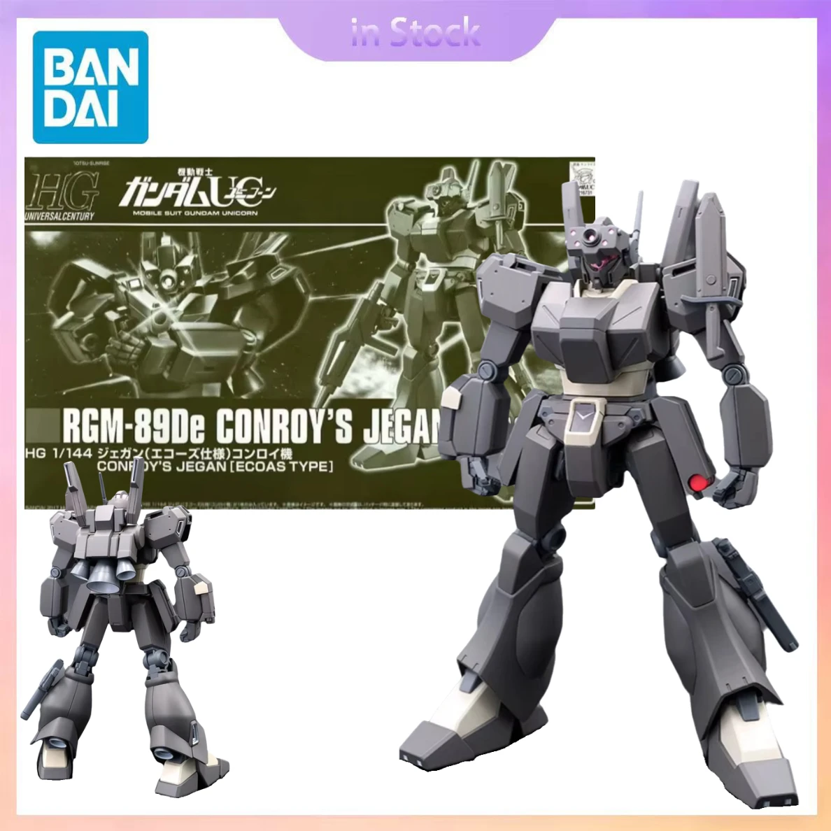 

In Stock Original Bandai Genuine In Stock PB HG:UC 1/144 RGM-89De CONROY'S JEGAN Anime Collection Action Figure Model Kits