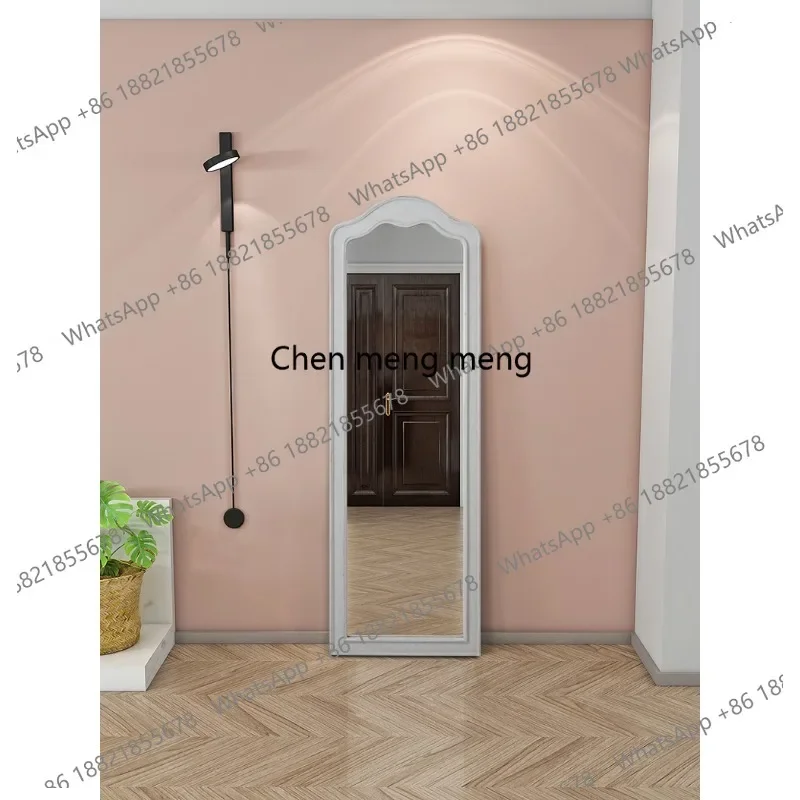 European style full body mirror, household wall mounted fitting mirror, concave convex arch shaped large-sized floor mirror