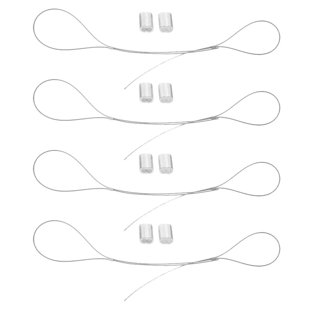 

4pcs Basketball Net Threading Rope Durable Steel Wire Fixing Cord For Hoop Board Frame Replacement String Accessory, Netting